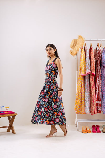 Black Floral Skirt Co-Ord Set