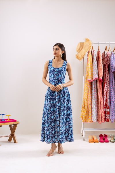 Indigo Floral Skirt Co-Ord Set
