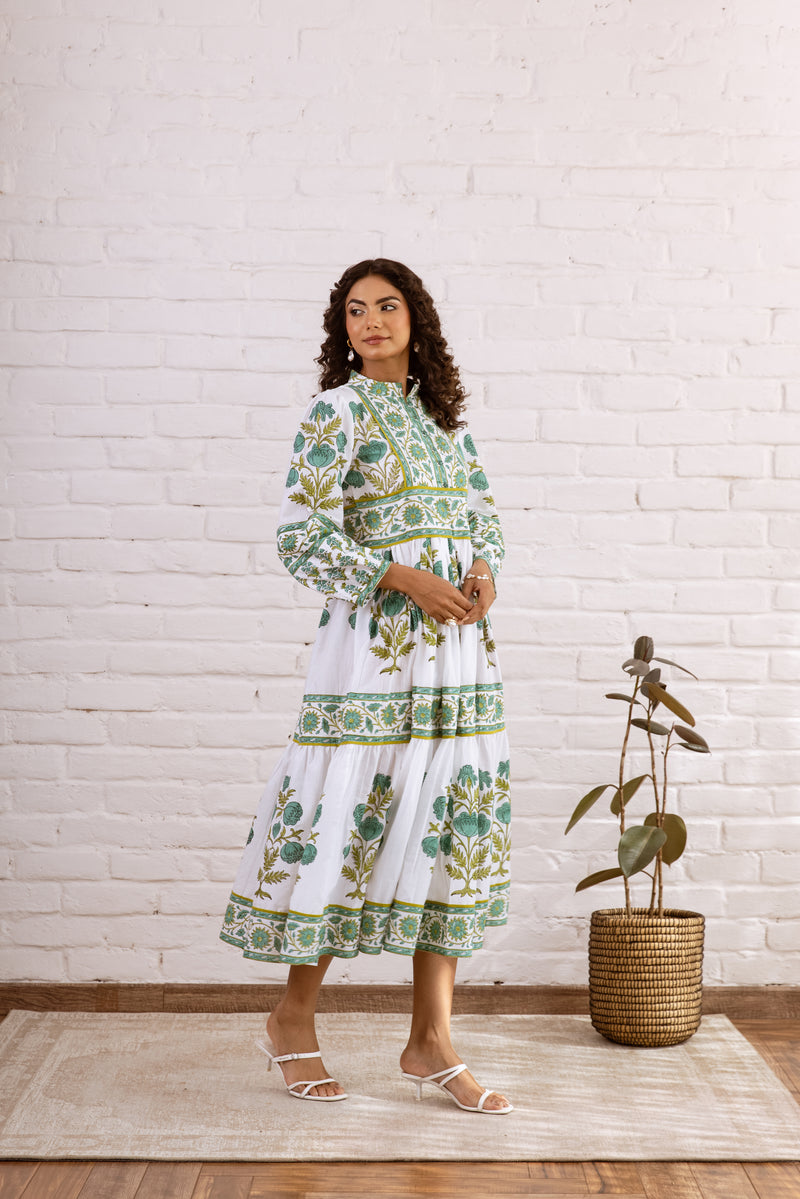 Rama Green Mughal Maxi