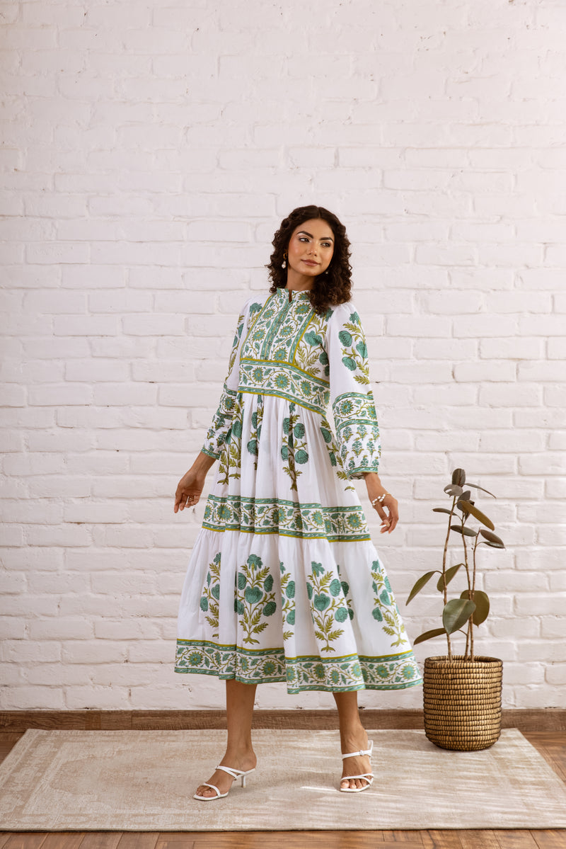 Rama Green Mughal Maxi