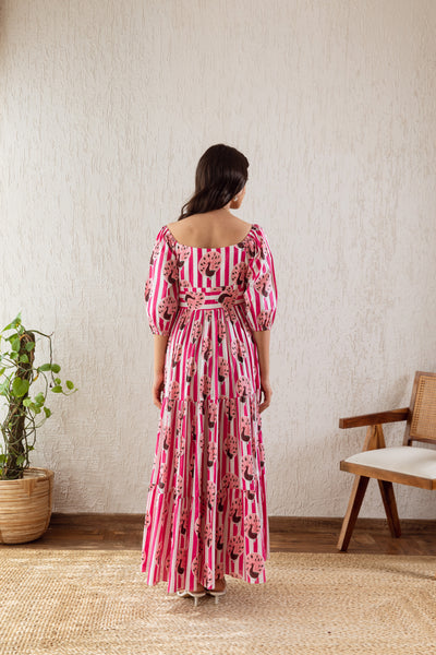 Urooz Pink Tier Maxi