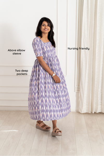 Aurora Ikkat Feeding Dress