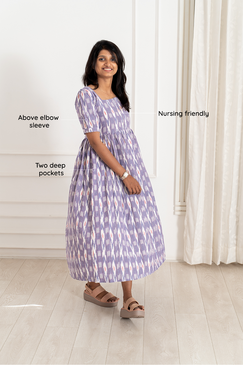 Aurora Ikkat Feeding Dress