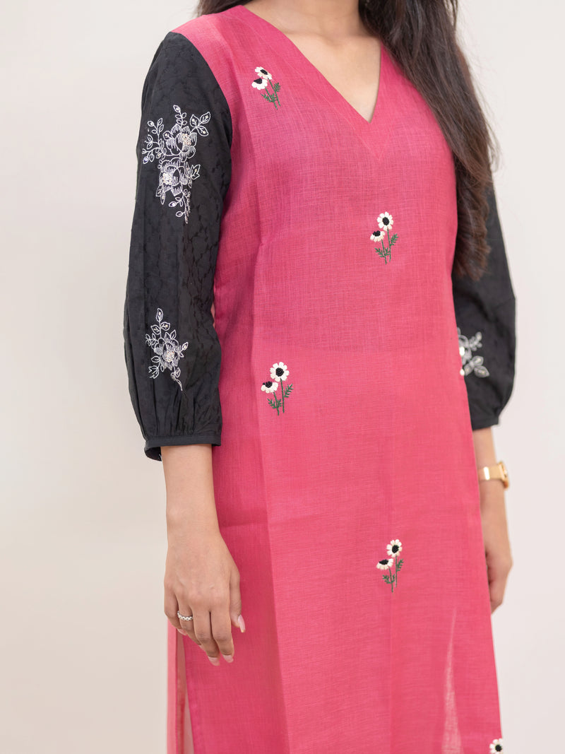 Pomegranate Pop Hand Embroidered Kurta