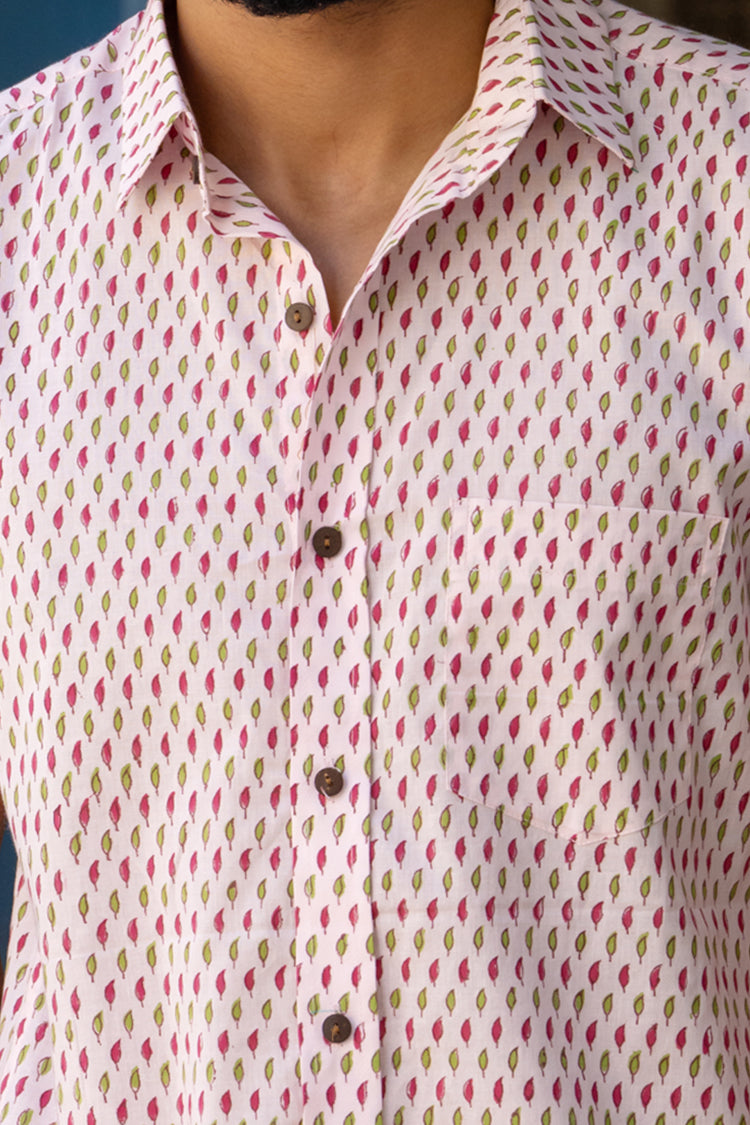Pastel Pink Half Sleeve Shirt