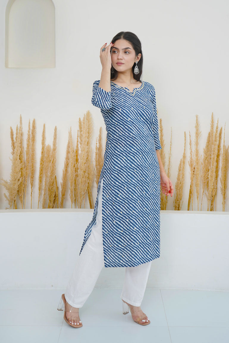 Long layered Lehariya dress – Sarang