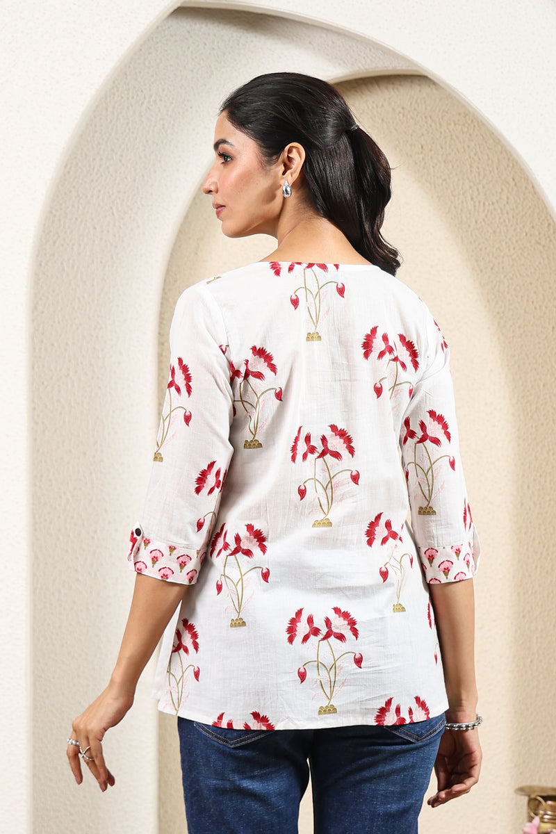 Red Mughal Jacket Short Kurta