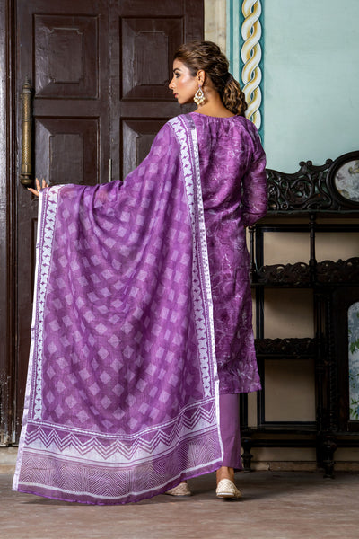 Purple Tussar Kurta Set