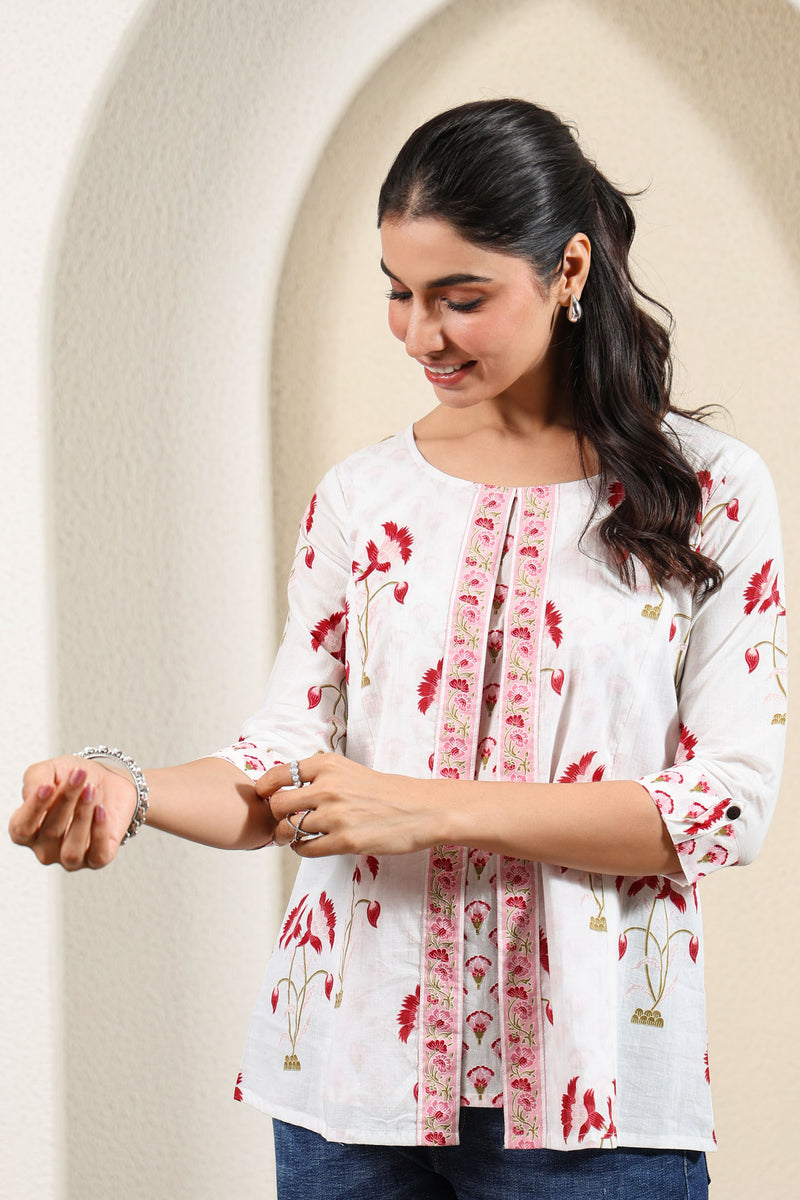 Red Mughal Jacket Short Kurta