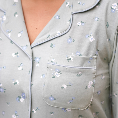 SAGE GREEN FLORAL PYJAMAS
