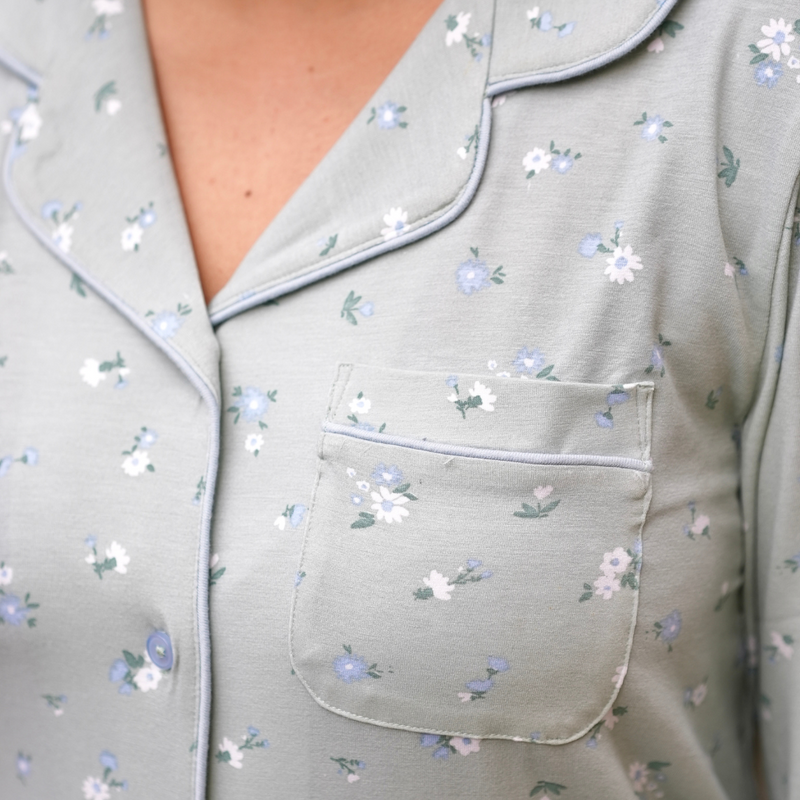 SAGE GREEN FLORAL PYJAMAS