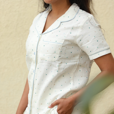 STARLIGHT WHITE DREAM MUSLIN PYJAMAS