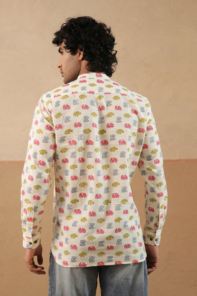 Multi Elephant Short Kurta
