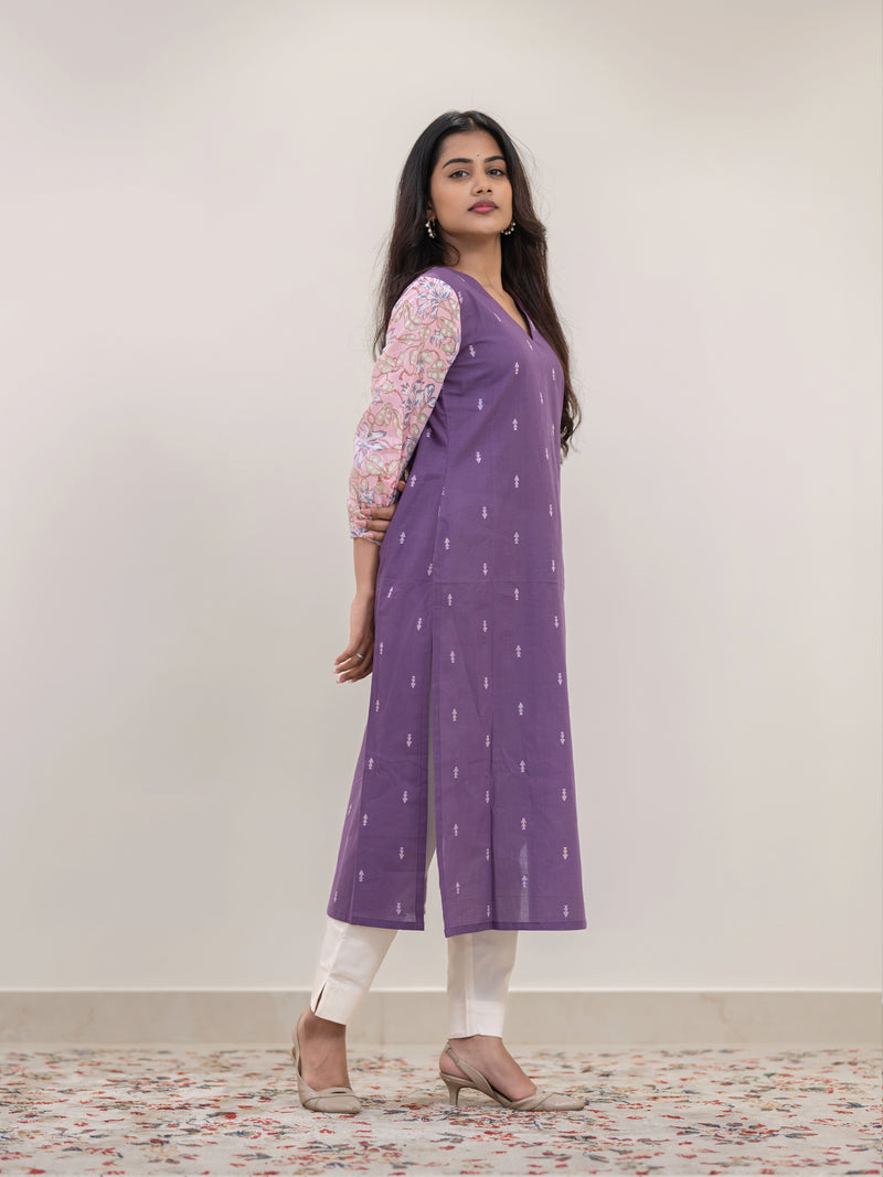 Purple Yam Handloom Kurta