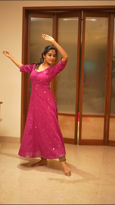 Niyati Pink Fit & Flare dress