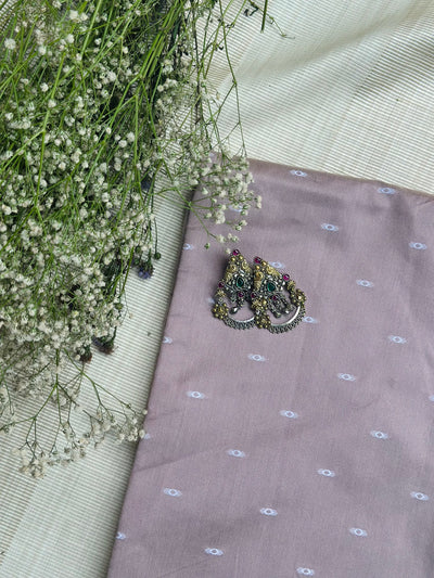 Meenakshi Mauve Silk Suit - Unstitched