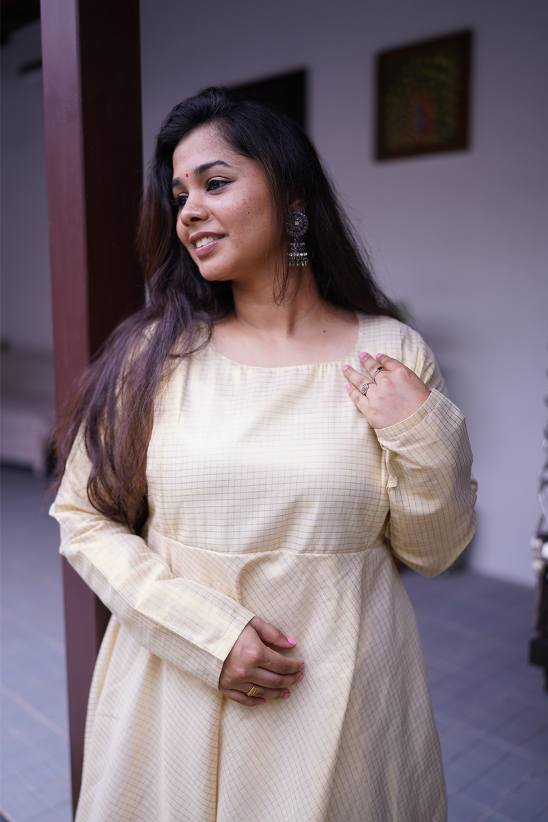 Golden Grid Festive Feeding Dress