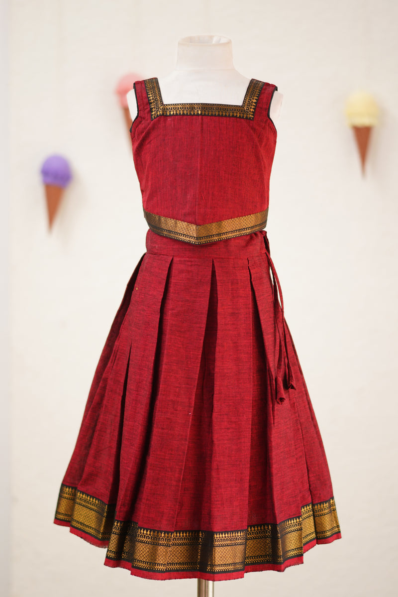 NAINI - MAROON SKIRT SET