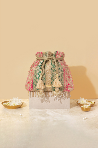 Naaz Potli - Green & Pink