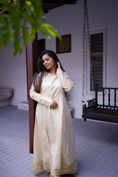 Golden Grid Festive Feeding Dress