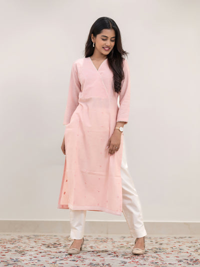 Peach Petal Handloom Kurta