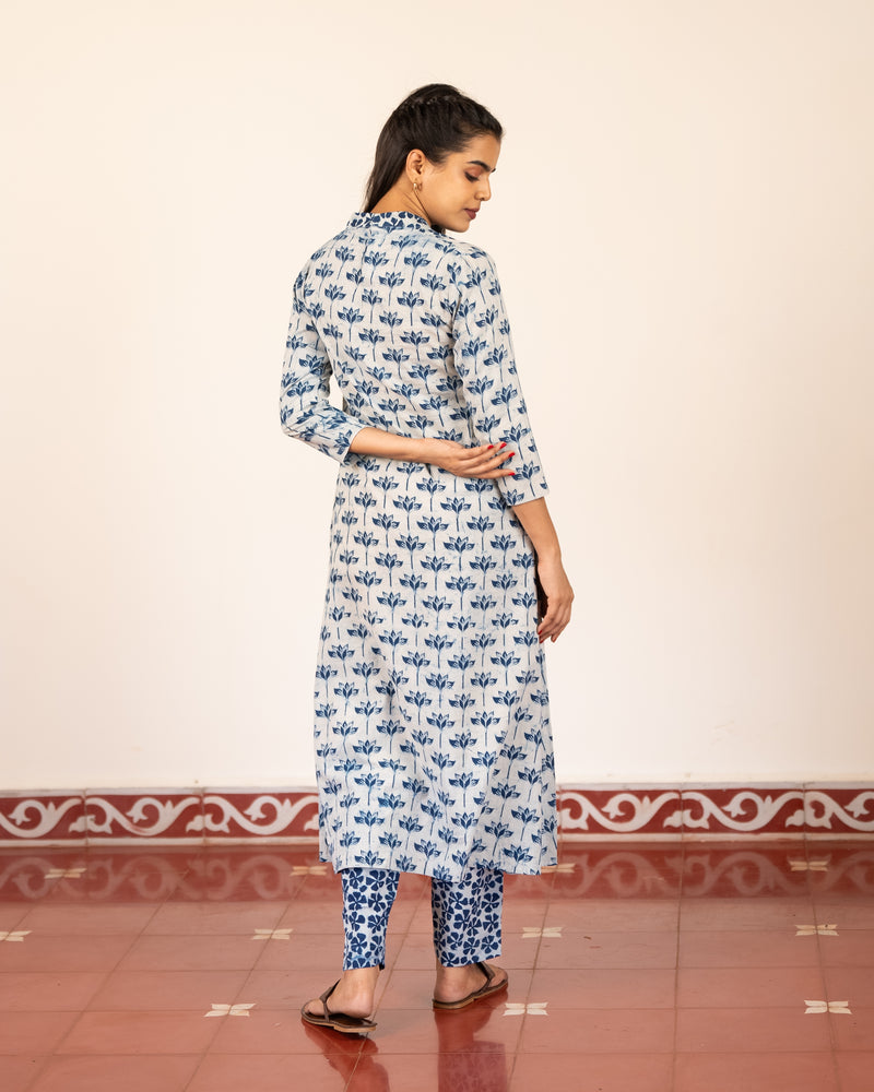 Lotus Indigo Kurta Set