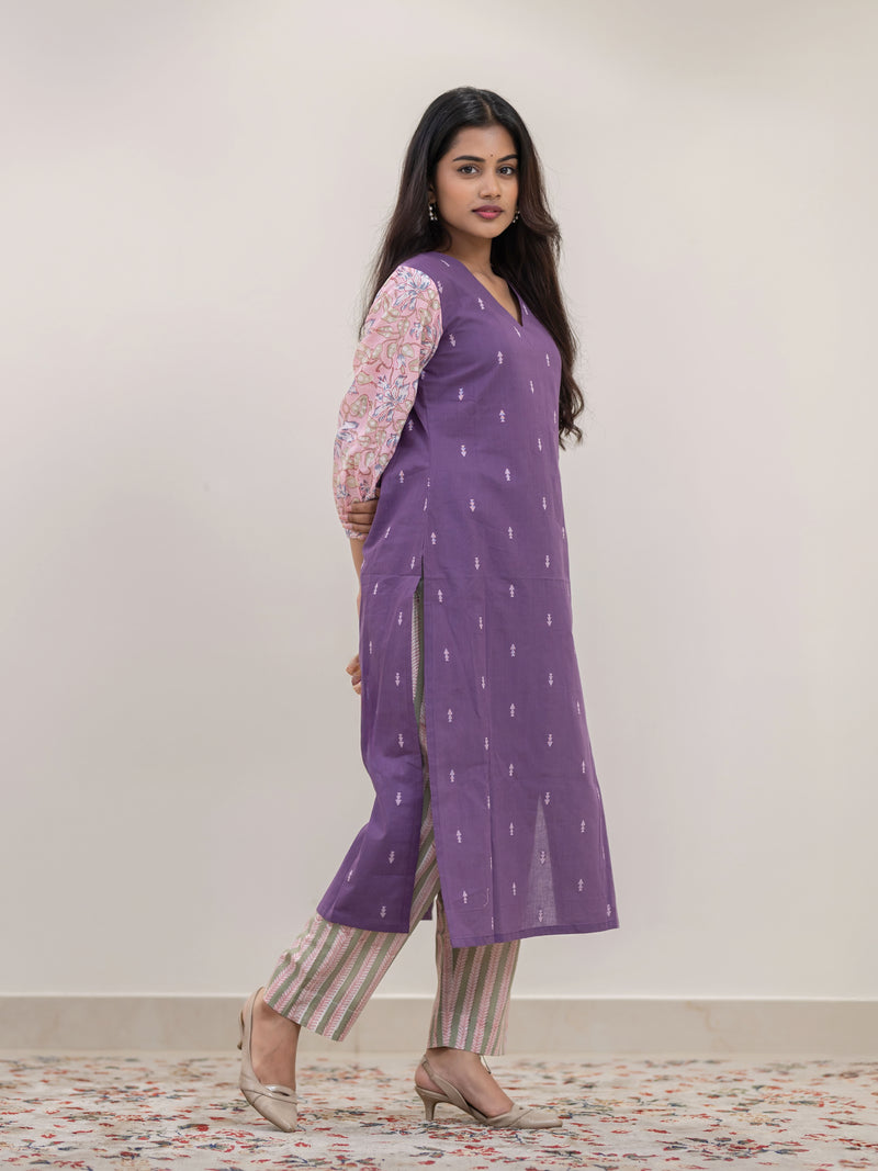 Purple Yam Handloom Kurta