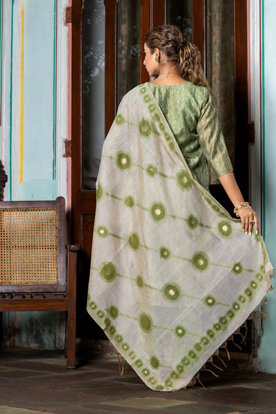 Green Diamond Chanderi Kurta Set