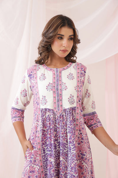 Zubin Purple Dress Set