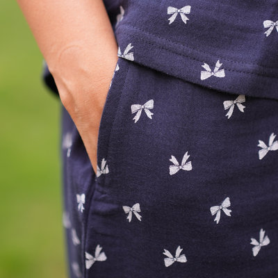 MIDNIGHT NAVY MUSLIN PYJAMAS