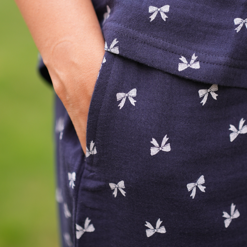 MIDNIGHT NAVY MUSLIN PYJAMAS