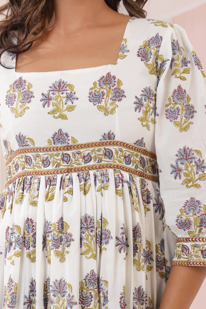 Pony Mughal frill midi dress