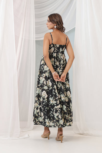 Black Floral FS Dress