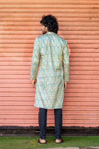 Multi Print Honey Comb Kurta