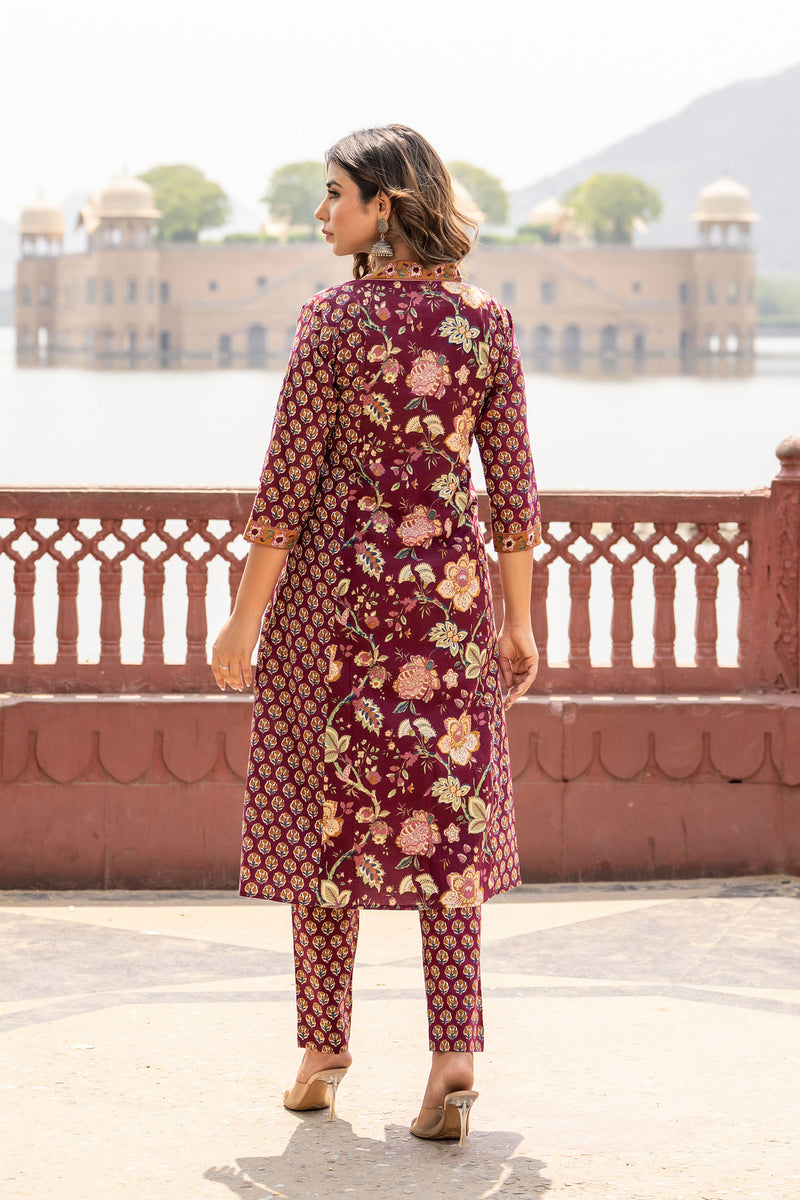 Purple buti dress set