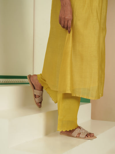 Hand Crafted Sunshine Chanderi Co-Ord Set