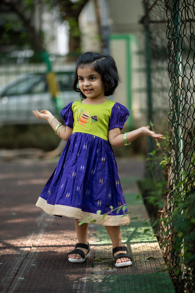 PONGAL POT FROCK - GREEN