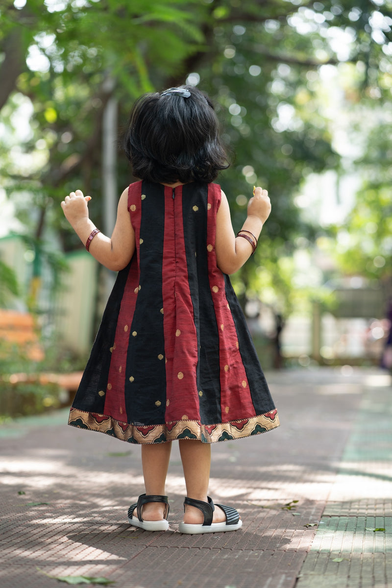 KALIDHAR FROCK - MAROON