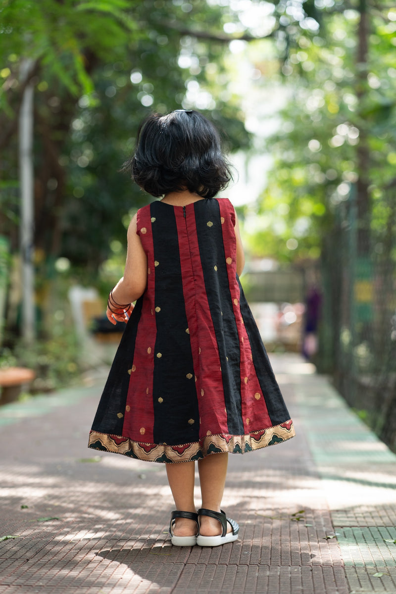 KALIDHAR FROCK - MAROON