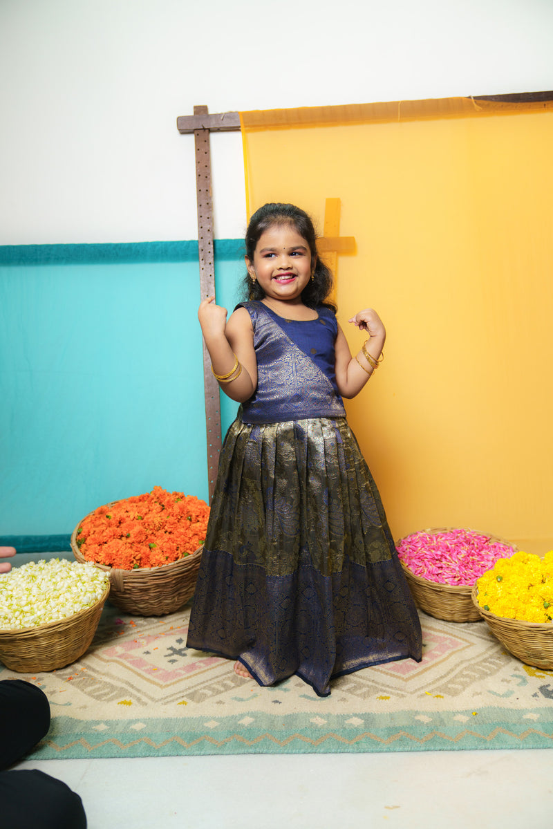 Ishwarya Navy Blue Mini