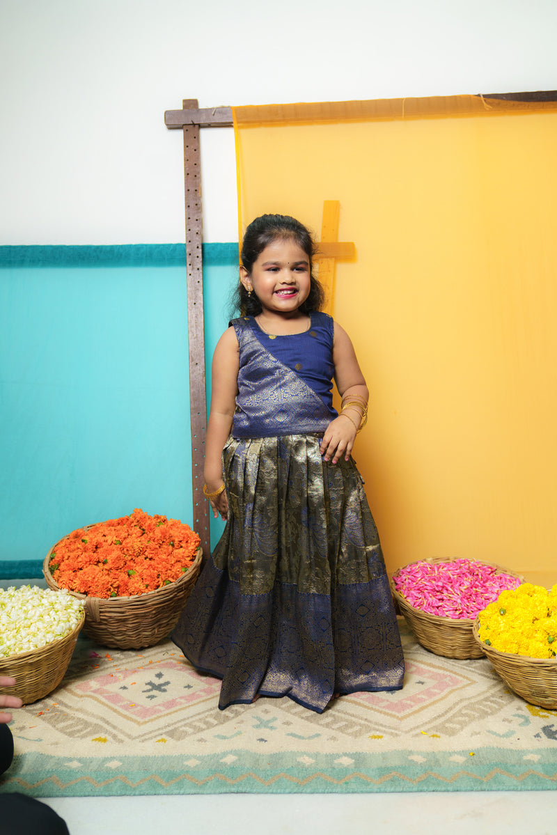 Ishwarya Navy Blue Mini