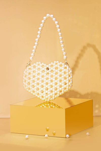 Aria Mini Heart Bag - Off-white