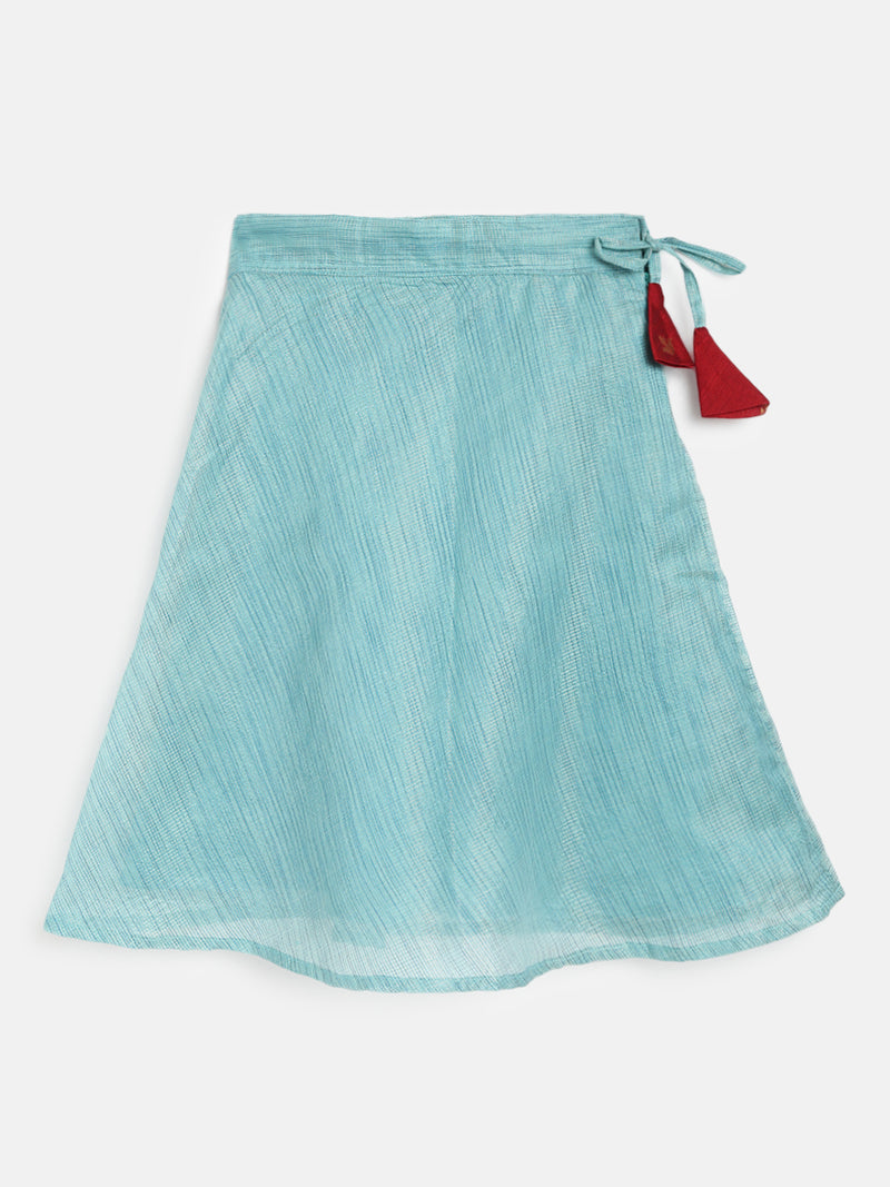 EXP - Red Crop Top and Blue Skirt