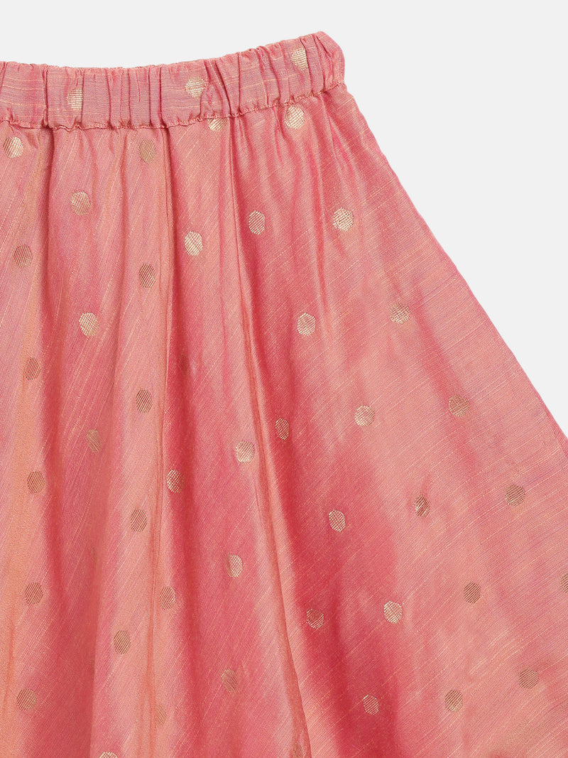 EXP - Onion Pink Dupion crop top and Skirt