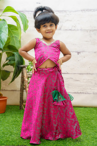 EXP - Magentha crop top & skirt