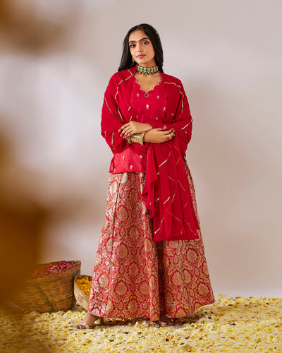 EXP - Dasha Lehenga - Red