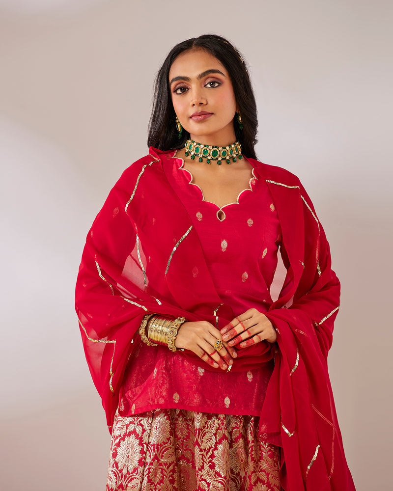 EXP - Dasha Lehenga - Red