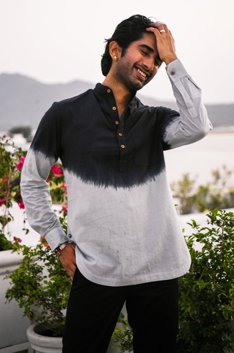 Black Ombre Kurta