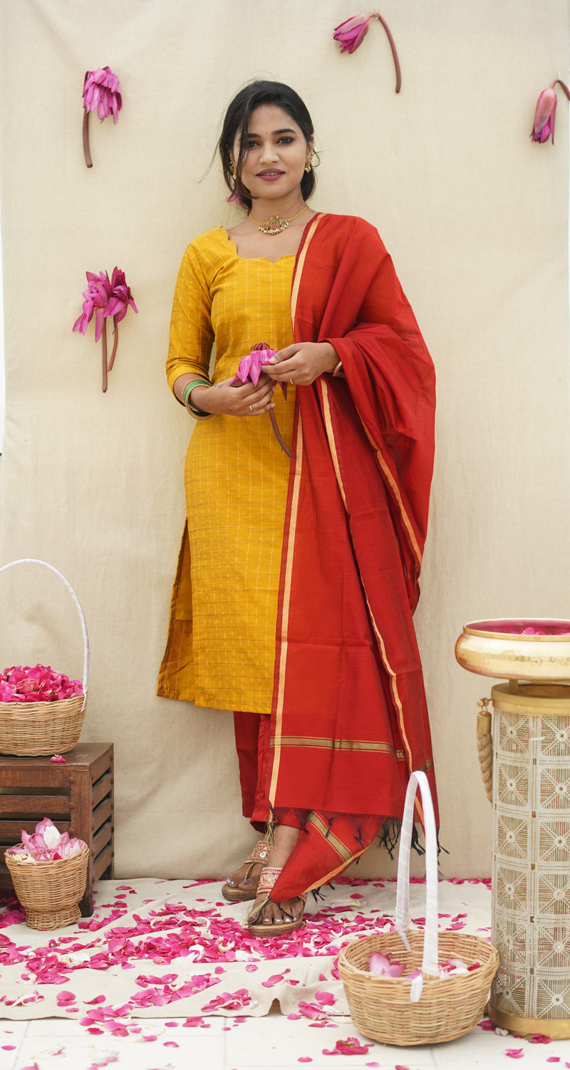 Kuyili - Mustard yellow 3 pc Set