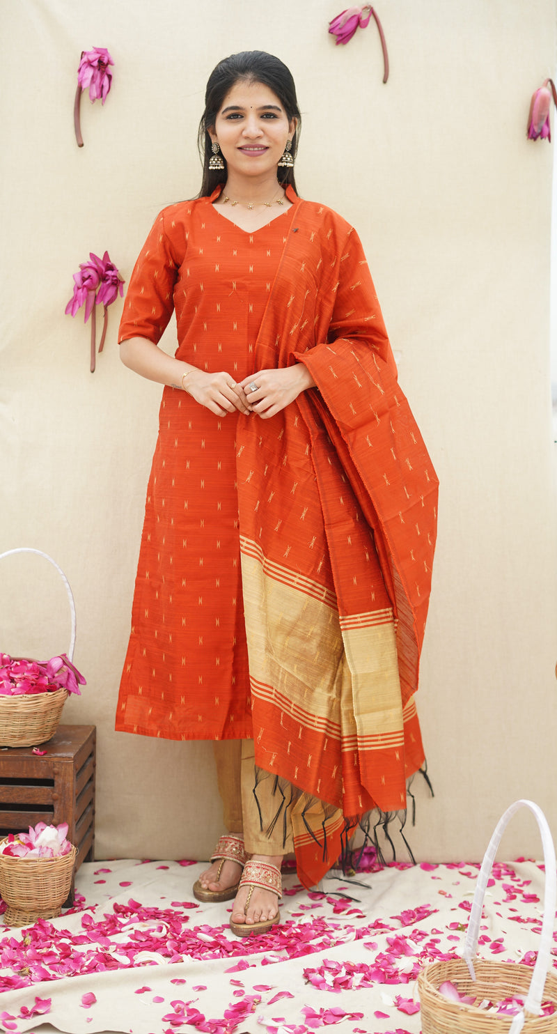 Pavazhi - Terracotta Orange